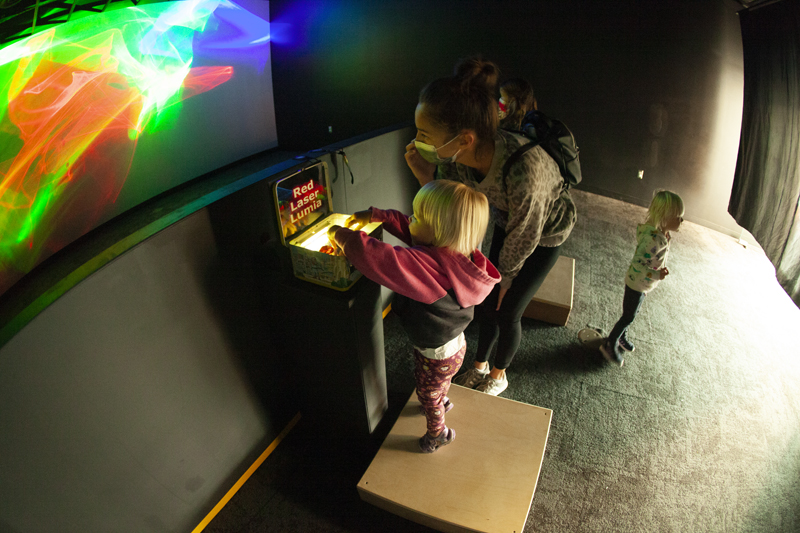 MOXI museum laser art exhibit