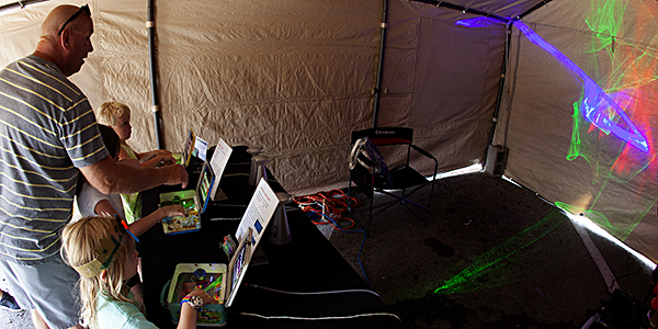 Taste of Brighton Lasers in a small tent